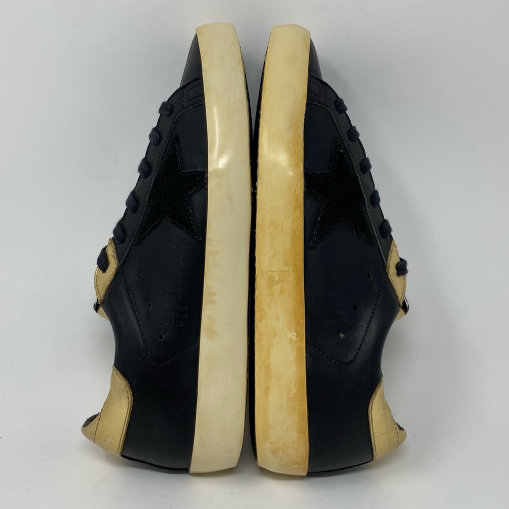 Golden Goose black leather and gold Records EDT sneakers size 36/US 6 - Picture 6 of 11